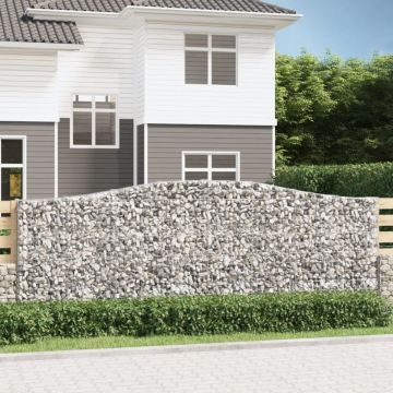 Coș gabion arcuit, 400x30x140/160 cm, fier galvanizat