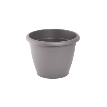 Ghiveci flori Naxos, plastic, antracit, interior/exterior, 30 cm