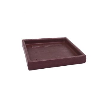 Farfurie de teracota patrata ruby 30cm, culoarea