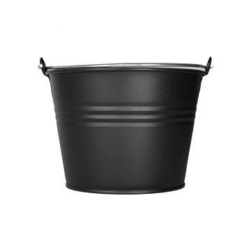 Galeata cu maner din metal Mary's Garden Supplies 22 cm, culoarea negru