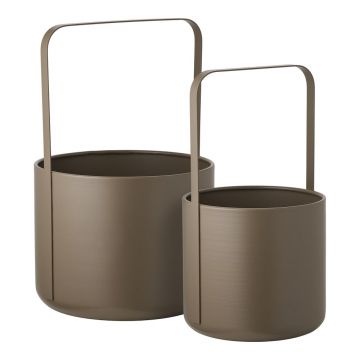 Ghivece decorative 2 buc. din metal ø 24,5 cm Tule – House Nordic