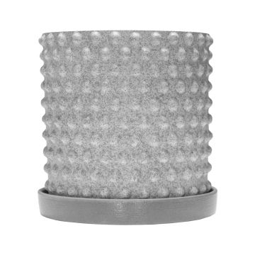 Ghiveci ceramic cu farfurioara Drangee Grey