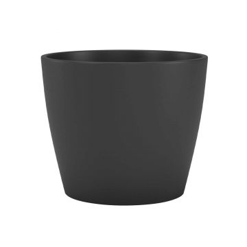Ghiveci ceramic Nubia, cu diametrul de 22 cm, culoare negru