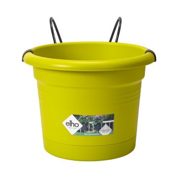Ghiveci cu suport green basics balcony potholder all-in-1, culoare lime green