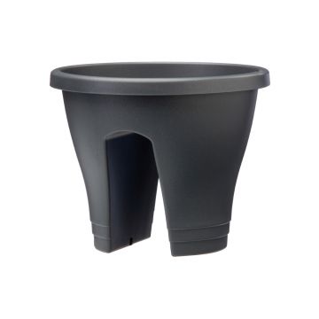 Ghiveci de balustrada corsica flower bridge 30cm, culoare anthracite
