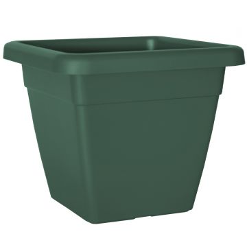 Ghiveci patrat Venezia 30cm, culoarea verde inchis