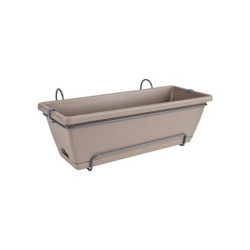 Jardiniera cu sistem de prindere Barcelona 50cm allin1, culoare taupe
