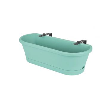 Jardiniera cu suport pentru balcon corsica easy balcony 60, culoare mint