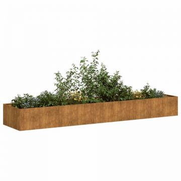Jardinieră Rusty 360x80x40 cm Oțel rezistent la intemperii