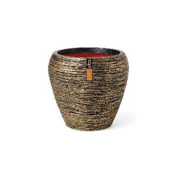 Masca de ghiveci premium cilindrica RIB NL, din material compozit, dimensiuni 42x38cm