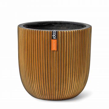 Planter ball groove 24*21 black gold