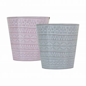 Set 2 Ghivece cu autoudare Deco, 13x12,5 cm, culori Cocoa / Fressia