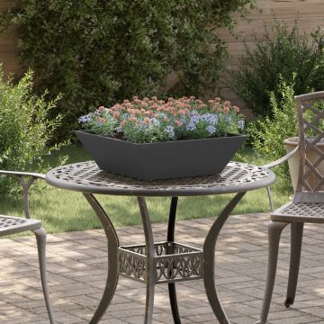 Set de Ghivece din Plastic Negru 50 x 50 x 15 cm