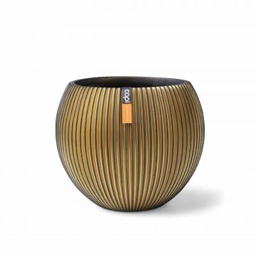 Vase ball groove 10*9 black gold
