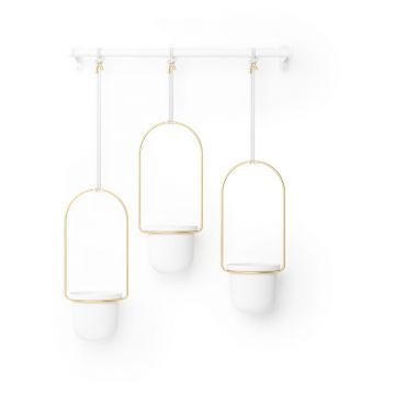 Ghivece decorative 3 buc. din plastic pentru ierburi aromatice/de agățat / de perete ø 7,5 cm Triflora – Umbra